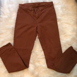 J-Brand Luxe Twill Skinny Jeans, Terra Cotta